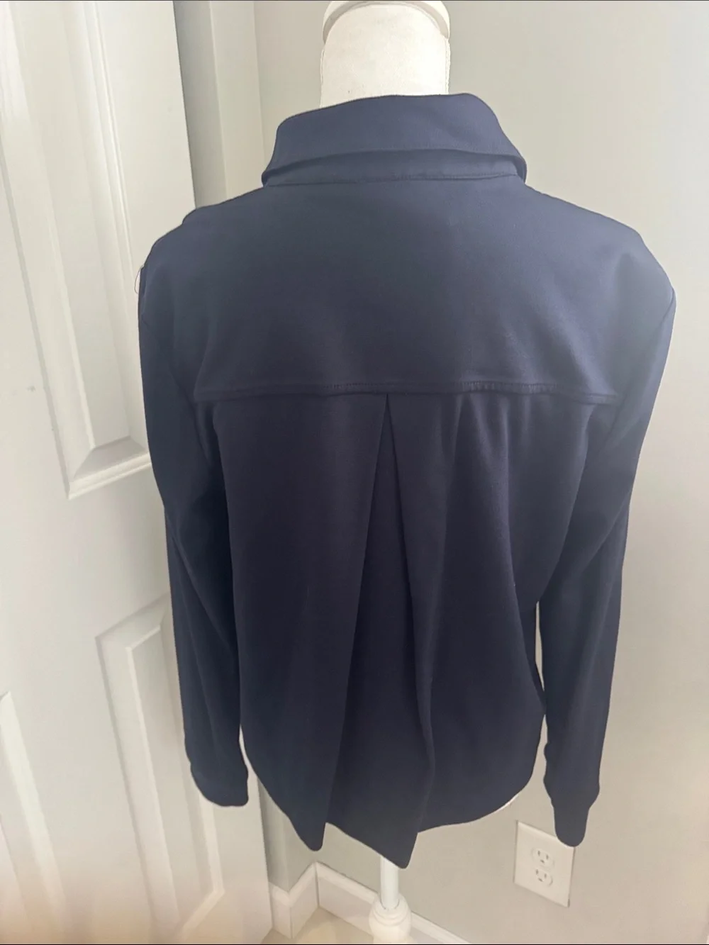 Talbots Navy Zip-Front Jacket - Picture 7 of 8